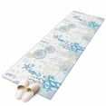 thumbnail image 2 of 2'x6' Rug Runners for Hallways Kitchen, Coastal Blue Non Slip Entryway Beside Floor Carpet Runner, Ocean Coral Starfish Jellyfish Seahorse Washable Laundry Room Bedroom Throw Rugs Mat for Family Pet, 2 of 8