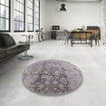 thumbnail image 4 of Ahgly Company Machine Washable Indoor Rectangle Industrial Modern Silver Pink Area Rugs, 5' x 8', 4 of 7