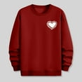 thumbnail image 6 of QUNYINEY Valentine's Day Sweatshirts for Men Long Sleeve Red Crew Neck Casual Tops Pullover Loose Drop Shoulder Sweatshirts, 6 of 8