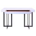 thumbnail image 2 of Furniture of America Vasket Contemporary Metal 1-Drawer Sofa Table in White, 2 of 10