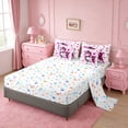 thumbnail image 3 of Erosebridal Cute Unicorn Girls 7-Piece Bedding Comforter Set,Pink Stars Dreamy Princess Style King Bedding Sets For Kids Girls,Reversible, 3 of 7