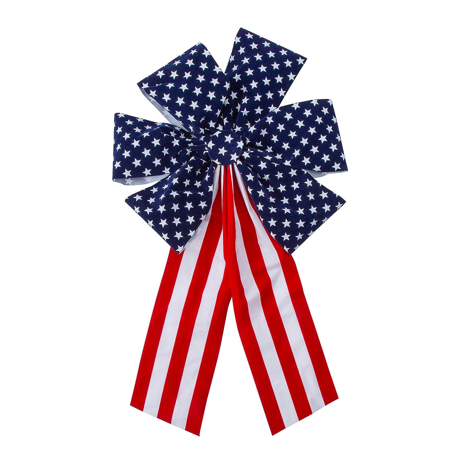 Fun Express Patriotic American Flag Flocked Bows - 6 Pieces