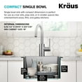 thumbnail image 7 of KRAUS Fairlane 15” Drop In / Top Mount Single Bowl 18-Gauge Stainless Steel Kitchen Bar Sink, 7 of 7