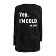 thumbnail image 4 of Lovskoo Women's Fuzzy Fleece Sweatshirt Pullover Tops Crewneck Long Sleeve Pocket Printed Winter Thick Warm Plush Top Black, 4 of 5