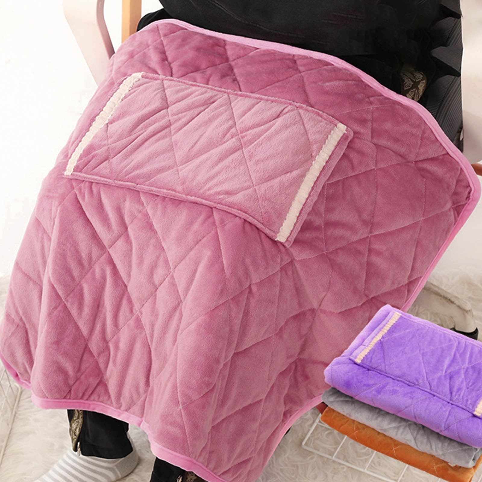 LACKUST Heated Blanket Throw ElectricClearance,31x24in Cycle Heat Blanket Warmer as Office Lunch Break Hand Warmer Knee Blanket Pink Heated Blanket,5V
