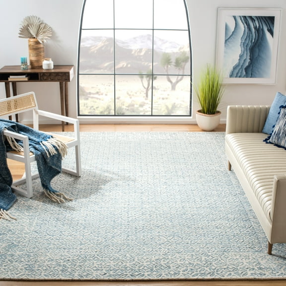 SAFAVIEH Abstract Annandale Geometric Area Rug, Blue/Ivory, 8' x 10'