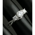 thumbnail image 5 of Heidi Engagement Ring Sterling Silver 3 Stone Cz Womens Ginger Lyne Collection, 5 of 5
