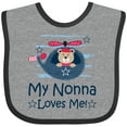thumbnail image 3 of Inktastic My Nonna Loves Me Grandson Bear Boys Baby Bib, 3 of 4