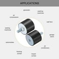 thumbnail image 4 of 4 Pack M10x28mm Thread Studs Rubber Shock 50x40mm Male Female 4 Pack M10 Lock Nuts, 4 of 6