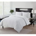 thumbnail image 1 of VCNY Home - King Comforter Set, Textured Basketweave Bedding with Matching Sham, Lightweight, Dorm Essentials (Nina White, King), 1 of 4