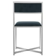 thumbnail image 2 of Safavieh Menken Modern Chrome Side Chair, Set of 2, 2 of 11