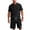 Black, variant on Summer Matching Set for Men Henley Neck Short Sleeve Shirts Shorts 2 Piece Casual Set Solid Color Relaxed Tracksuits L