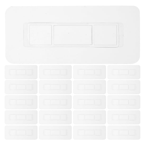 50 ganchos adhesivos transparentes para ducha y cocina.