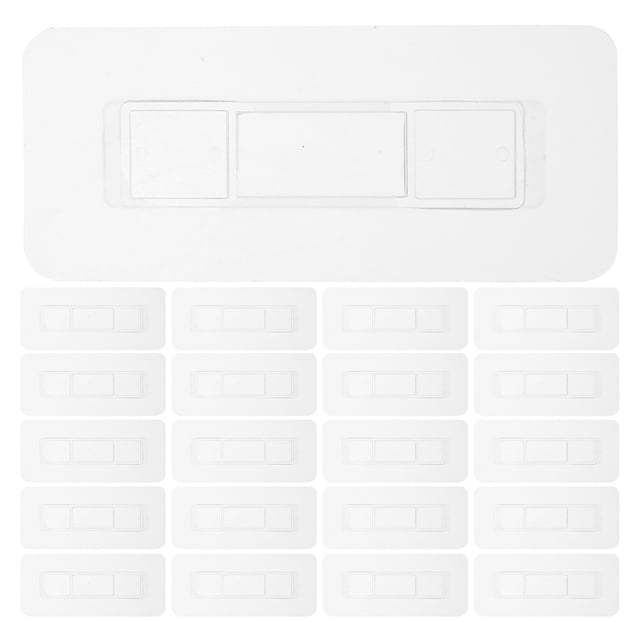 50 ganchos adhesivos transparentes para ducha y cocina.
