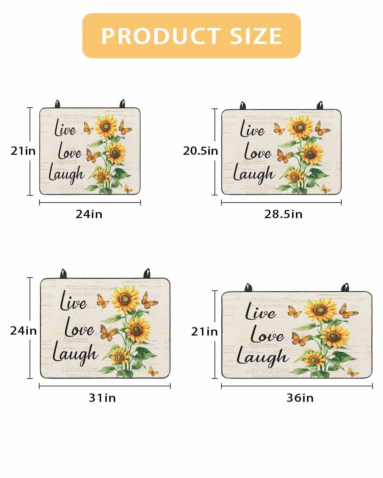 nqOlkjepod Large Induction Cooktop Protector Mat 36"x21", Sunflower Stove Top Covers for Electric Stove, Watercolor Summer Botanical Butterfly Rustic Stove Burner Cover Mats, Glass Top Stove Cover
