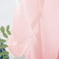 thumbnail image 2 of DriftAway Sophie Solid Sheer White Voile Window Curtains Ruffle Edge Rod Pocket 2 Panels, 52" x 54", Peach Pink, 2 of 7