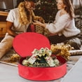 thumbnail image 1 of Sac de Couronnes de Noël des Fêtes Double Guirlande Artificielle Sac de Rangement Contenant de Rangement Imperméable Poignée Décoratif Saisons Jouets Maison Rouge, 1 of 8