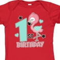 thumbnail image 4 of Inktastic 1st Birthday with Flamingo Stars and Hearts Girls Baby Bodysuit, 4 of 5