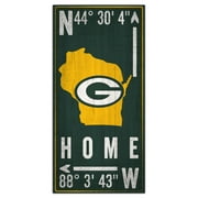 Green Bay Packers 6'' x 12'' Team Coordinate Sign
