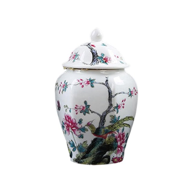 Tarro de cerámica para jengibre, estilo chino, de porcelana, para guardar alimentos. Estilo B