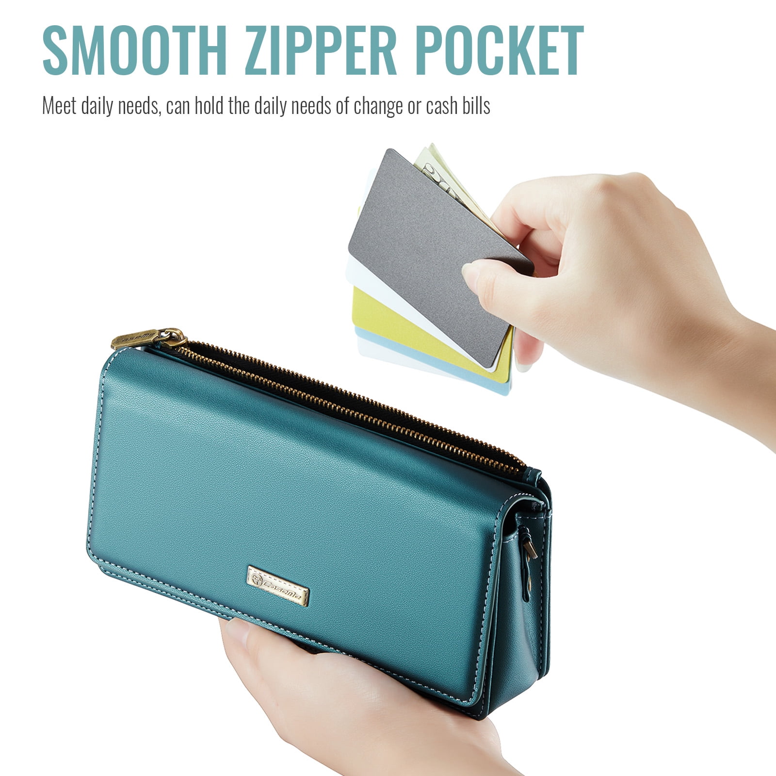 Fashion Small Crossbody Bag for Women,Cell Phone Purse Women's Shoulder Handbags Wallet Purse with RFID Blocking Credit Card Slots Zip Small Crossbody Bag Wrist strap/Shoulder strap - Green