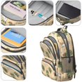 thumbnail image 4 of Cat and Potted Plant Beige Pattern Backpack for School, Cute School Bag with Adjustable Shoulder Straps and Padded Back, 16.9"x12.6"x5.9", 4 of 5