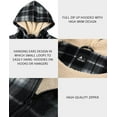 thumbnail image 4 of SPEEDRUN Men's Hoodies for Men Plaid Flannel Jacket Warm Sherpa Fleece Lined Coat Winter Full Zip Up Sweatshirt Black L, 4 of 5