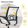 thumbnail image 4 of CL.HPAHKL Ergonomic Desk Chair, Mid-Back Mesh Office Chair with Wheels, Rolling Swivel Computer Task Chair for Home Office, Fixed Armrests, Tilt & Height Adjustable, White, 4 of 7