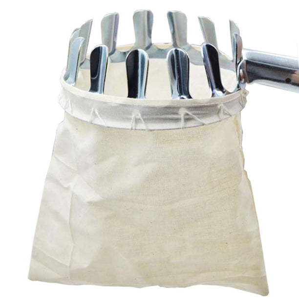 Recolector de gran altitud para trabajadores de huertos, red de pesca ligera y práctica, sin daños, con dientes de acero inoxidable, fácil de usar y práctico para el hogar, la granja y el jardín