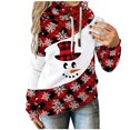 thumbnail image 2 of Pntutb moda mujer cuello redondo manga larga otoño camiseta Navidad impresión blusa con capucha tops PNTUTB Pntutb-4926, 2 of 4