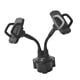 thumbnail image 3 of Portavasos para coche, doble soporte para teléfono, almohadilla de silicona antideslizante ajustable, brazo flexible Negro, 3 of 9