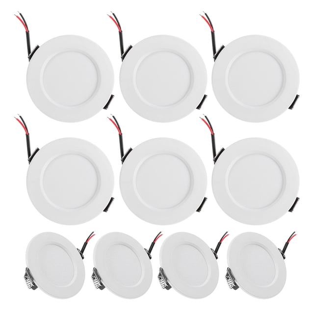 Mobutofu 10 Pcs Recessed Puck Lights Led Recessed Down Light White Simple And Elegant Ceiling Light For Homeowners