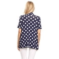 thumbnail image 3 of Women's Polka Dot Print Cardigan – Short Sleeve Open Front Style (S-3X), 3 of 5
