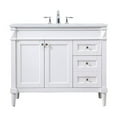 thumbnail image 3 of 42 inch single bathroom vanity in white, 3 of 8