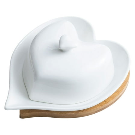 EXHUMKY Butter Dish Ceramic 1 Set 6.68X5.50X3.14in