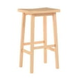 thumbnail image 5 of PJ Wood Classic Saddle-Seat 29In Kitchen Counter Stools, Natural (3 Pack), 5 of 9