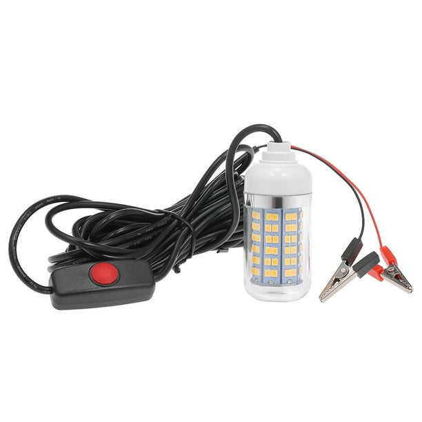 12V 15W Pesca submarina Atraer Luz Lámpara LED Búsqueda de peces
