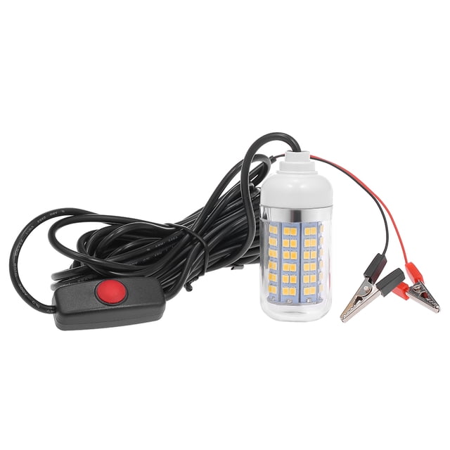12V 15W Underwater Fishing Attract Light LED Lamp Fish Finding System Light with 30ft Power