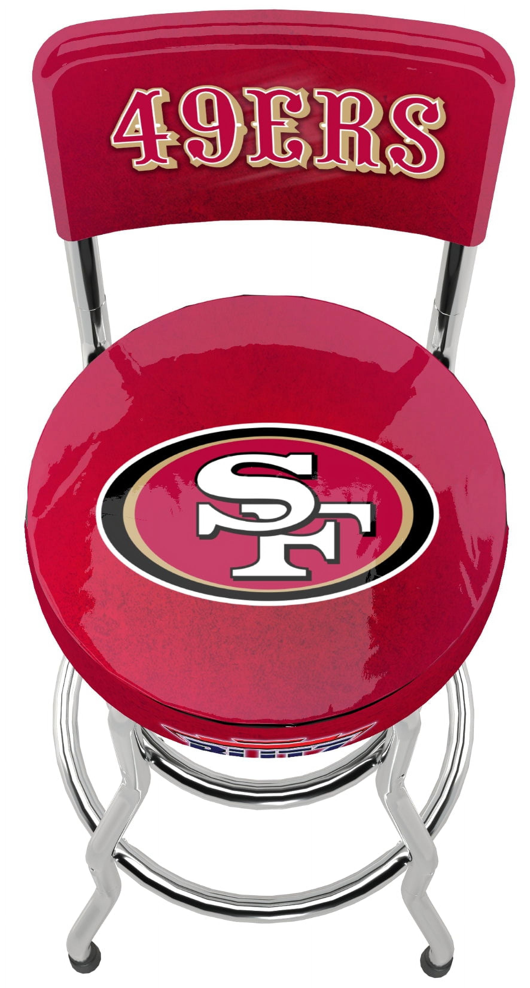 San Francisco 49ers NFL Blitz High Back Adjustable Swivel Stool, Arcade1Up