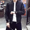 thumbnail image 1 of Chaqueta de béisbol informal de manga larga con cremallera para hombre, abrigo de vuelo tipo bombardero, prendas de vestir, Tops XianweiShao 8390614586147, 1 of 1