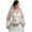 Ivory, variant on PIKADINGNIS Lace Bride Wedding Veil Short 1 Tier Waist Length Bridal Tulle Veils with Comb for Women and Girls