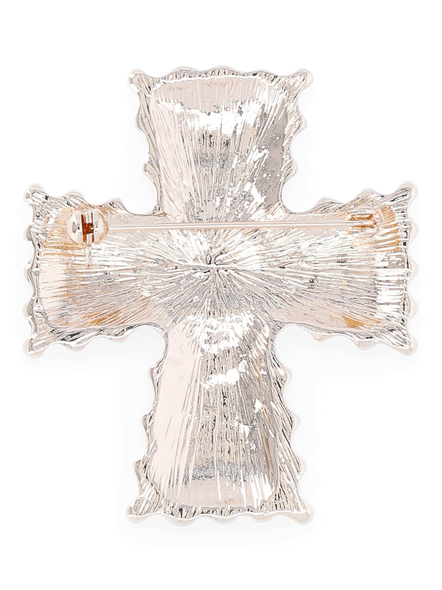 No Boundaries Gold-Plated Cross Broach Pin, Women’s
