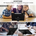 thumbnail image 6 of Dteck Case for iPad Pro 11-inch 3rd Generation/Pro 11" 2020/2018,Shockproof EVA Hybrid Hand Pull 360 Rotatable Kickstand Cover for iPad Air 4th Gen 10.9" with Adjustable Shoulder Strap,Black, 6 of 6