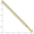 thumbnail image 2 of 5mm 10k Solid Yellow Gold Hollow Double Link Charm Bracelet Link Charm Bracelet for Women, 2 of 2