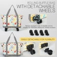 thumbnail image 6 of Rolling Duffel Bag with Wheels - Foldable Expandable Duffle Bag with Wheels for Travel, Rolling Luggage Bag Carry  Bag with Wheel, Large Rolling Backpack  Bag for Men Women (Flower), 6 of 7