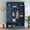 Blue, variant on 53.5 Inch All-in-One Hall Tree with Adjustable Shelves, Farmhouse Storage Bench with 7 Hooks and Dual Side Cabinets for Entryway, Mudroom, Hallway, Blue