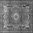 thumbnail image 1 of Ahgly Company Indoor Square Medallion Gray Traditional Area Rugs, 7' Square, 1 of 1