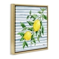 thumbnail image 3 of Stupell Industries Juicy Lemon Vine on Blue Gold Framed Floater Canvas Wall Art design by Paul Brent, 18 x 18, 3 of 9