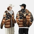 thumbnail image 4 of Gaeub Deer American Flag Vintage Men's and Women's UPF 50+ Long-Sleeved Sun Protection Clothing, Fishing Shirt Long Sleeve Zip-XX-Large, 4 of 7