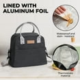 thumbnail image 4 of Women Lunch Bags for Work Reusable Insulated Lunch Pals Adult Leak-Proof Hot and Cold Tote Bag Balck, 4 of 9
